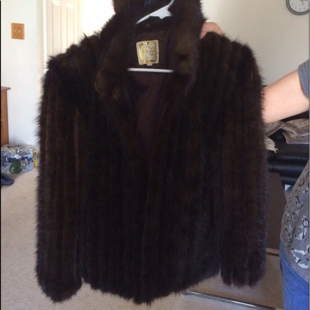 Saga Mink Fur Coat and Hat Set